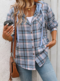 Aurora Plaid Hooded Jacket