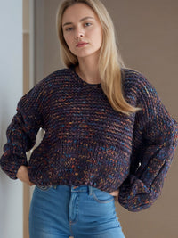 Josie Dropped Shoulder Sweater In Multi Colors