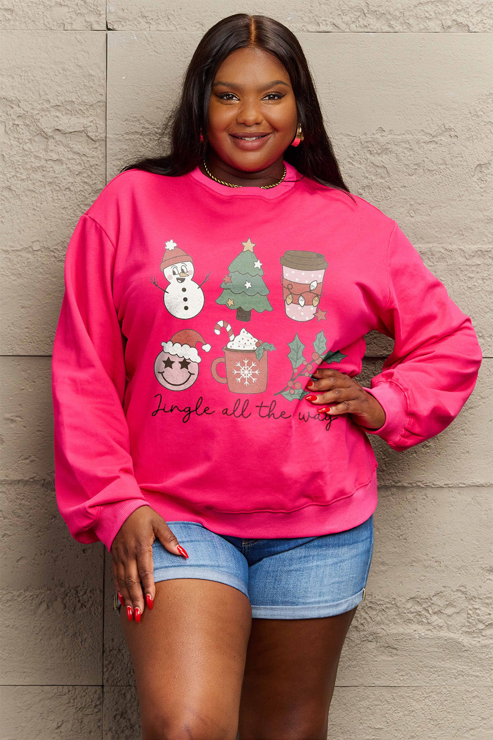 Jingle All The Way Sweatshirt In Multi Colors