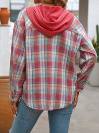 Aurora Plaid Hooded Jacket