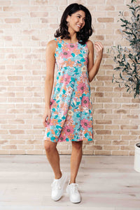 Summer Garden Sleeveless Swing Dress