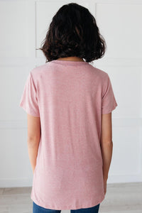 Basic V-neck in Pink