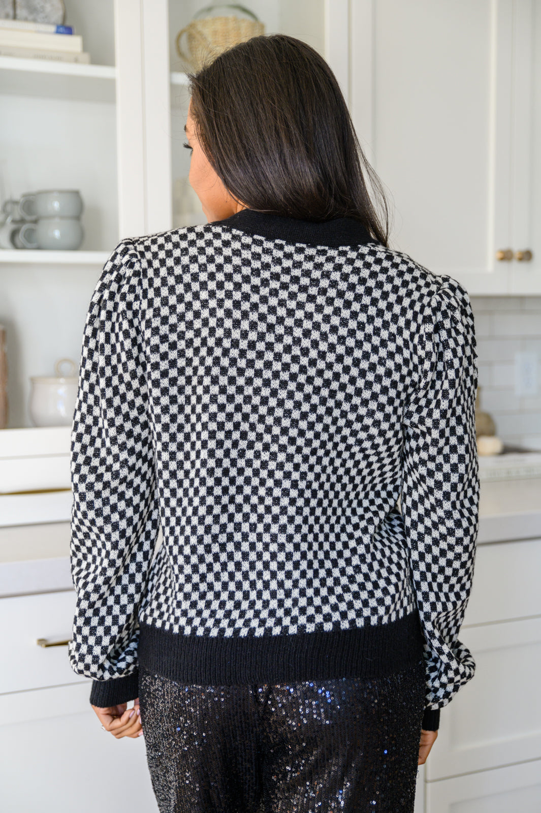 Big City Nights Checkered Cardigan