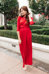 Bri Maxi Dress in Red