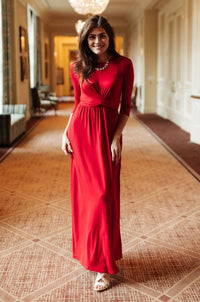 Bri Maxi Dress in Red