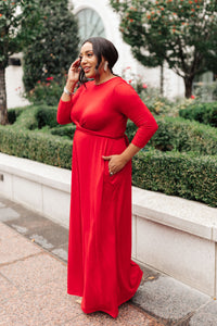 Bri Maxi Dress in Red