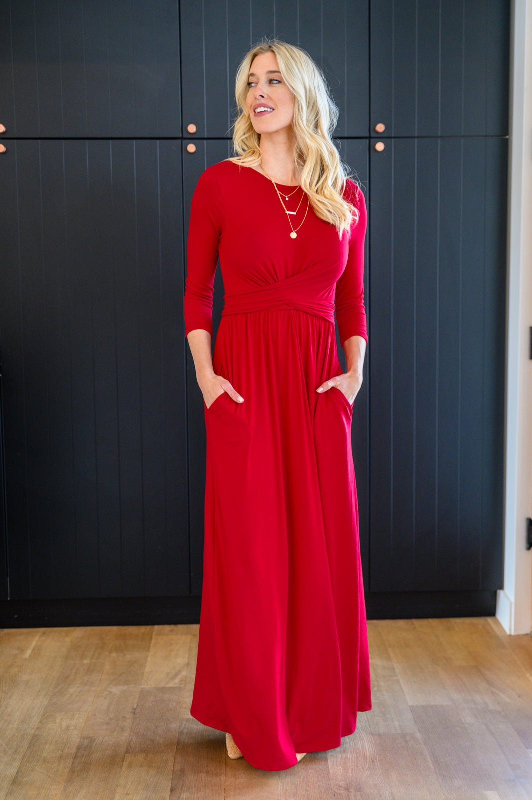 Bri Maxi Dress in Red