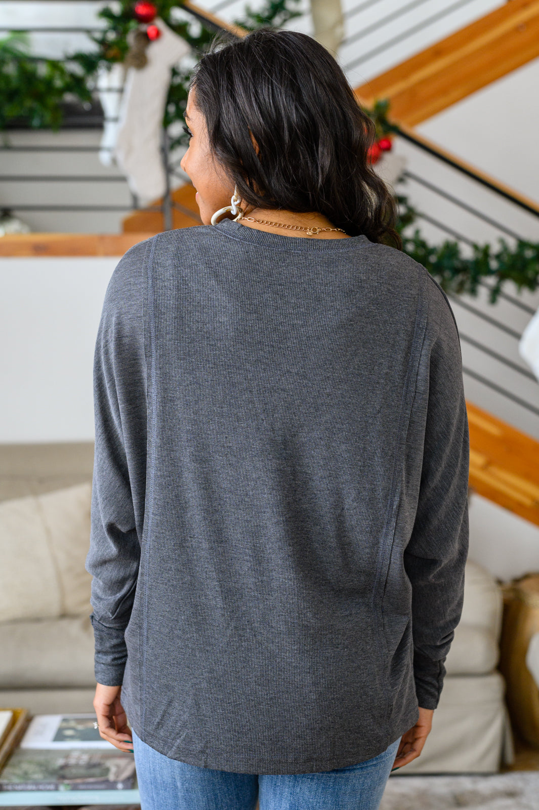 Lounge Around Long Sleeve Paneled Pullover