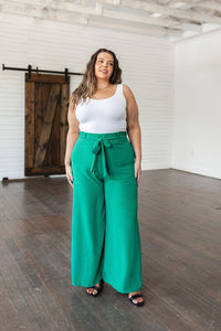 On The Other Side Wide Leg Pants in Green